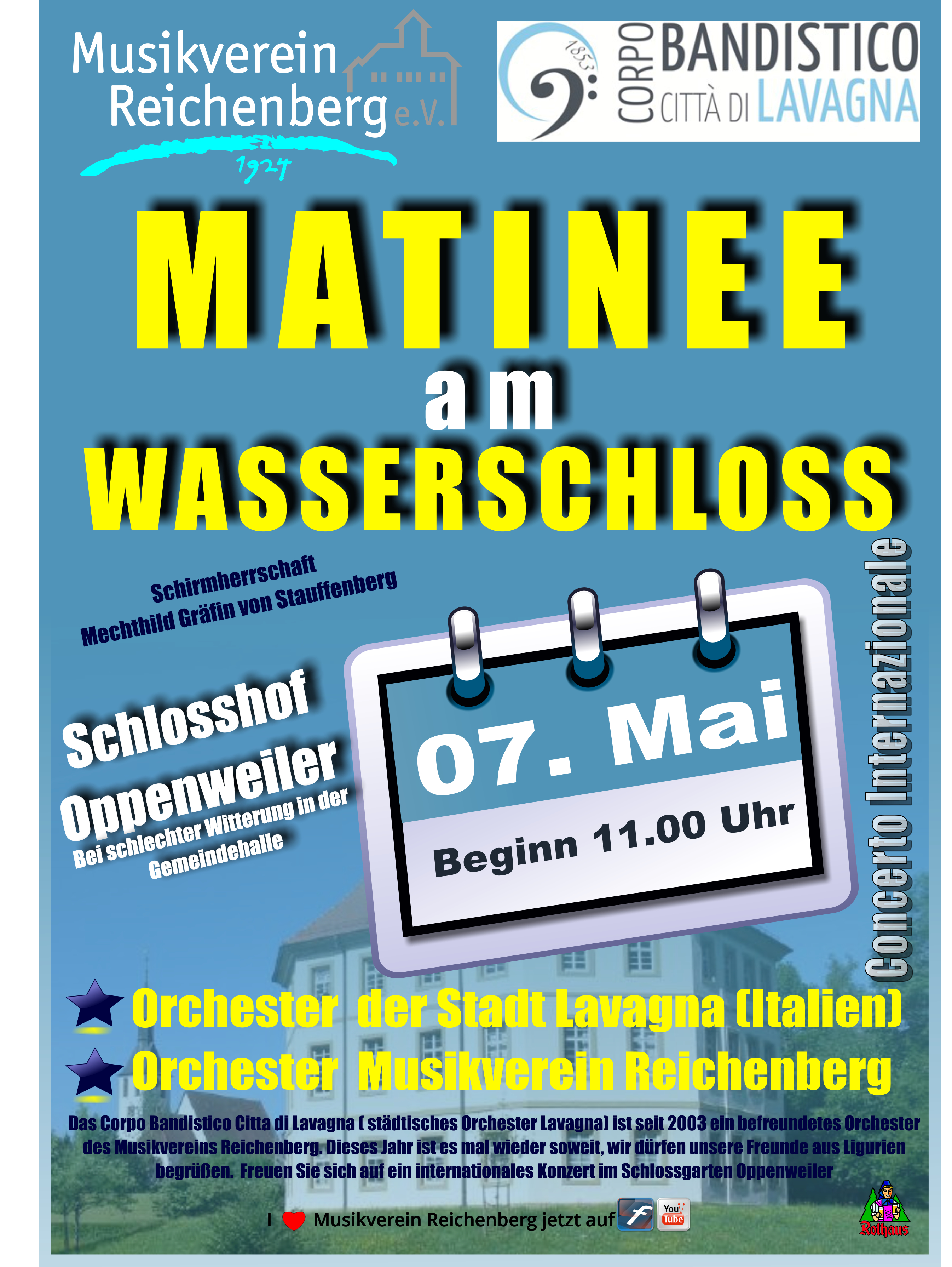 Matinee am Wasserschloss mit dem Corpo Bandistico Citta die Lavagna